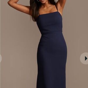 DB studios spaghetti strap stretch crepe midi dress size 4